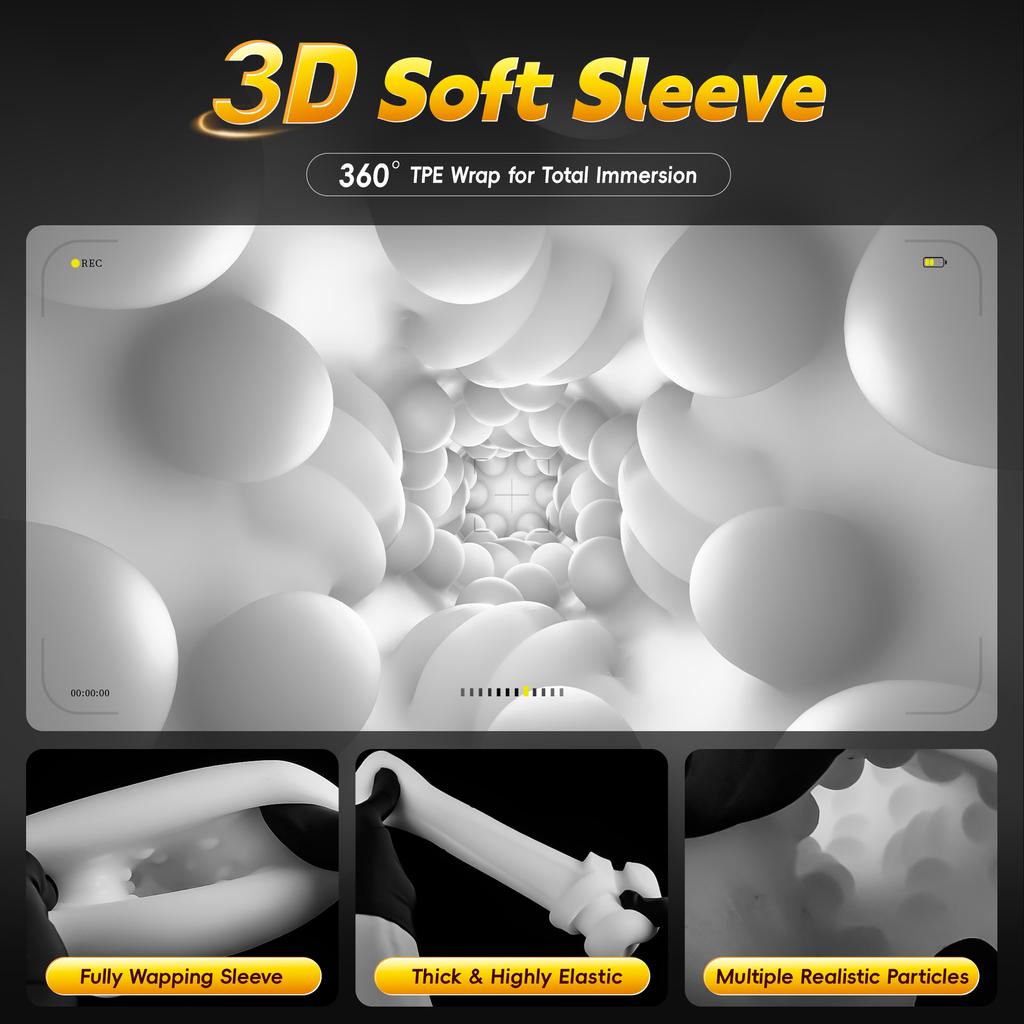 Portable Automatic Sucking Telescopic Male Masturbator 3D Textured Penis Pump Male Vibrator Blowjob Sex Machines LCD Display with Handle USB Charging