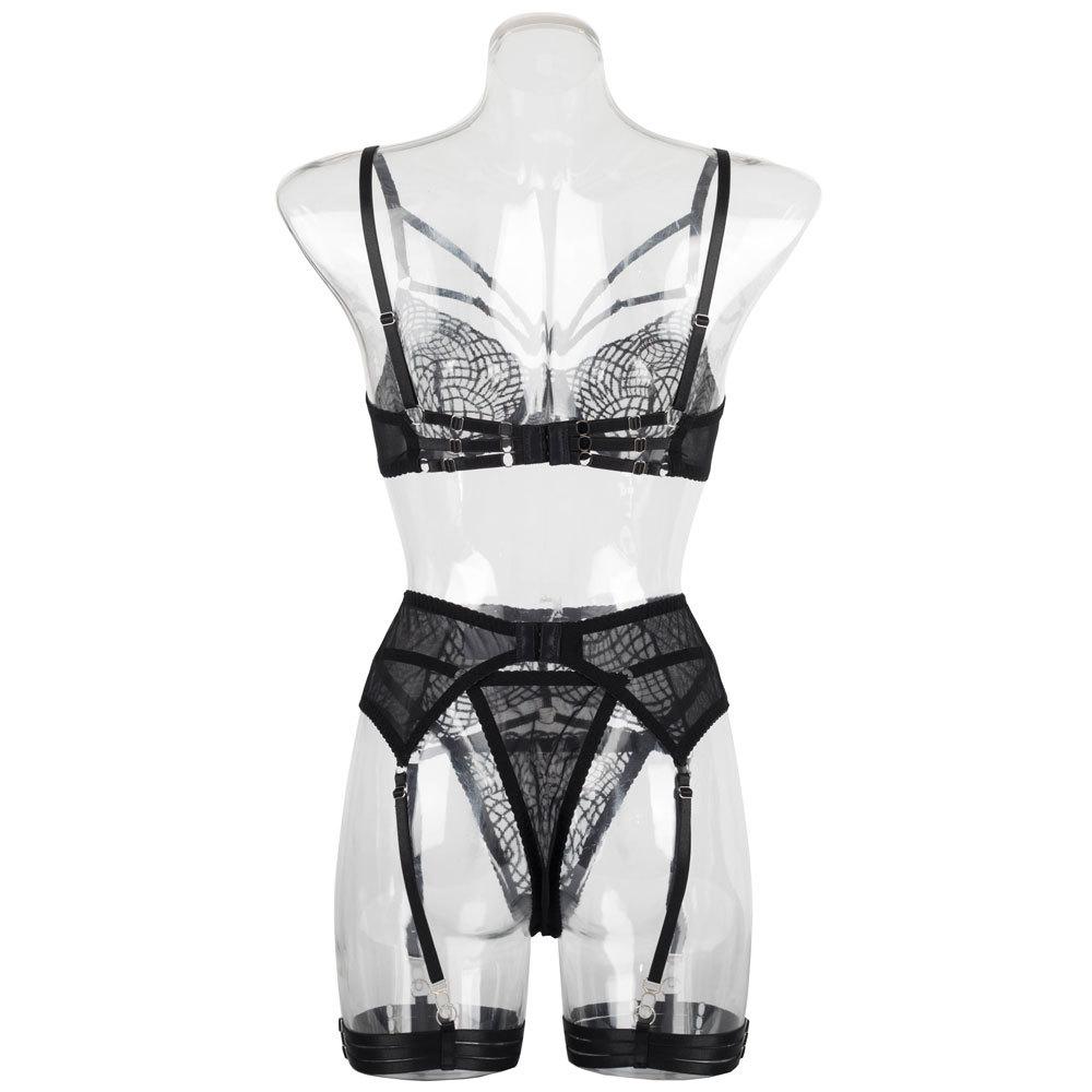 Lace Sexy Lingerie Transparent  Porno Lace Erotic Outfit Ladies Sexy Bra Set Romantic Fancy See Through Bra Panties Lingeries