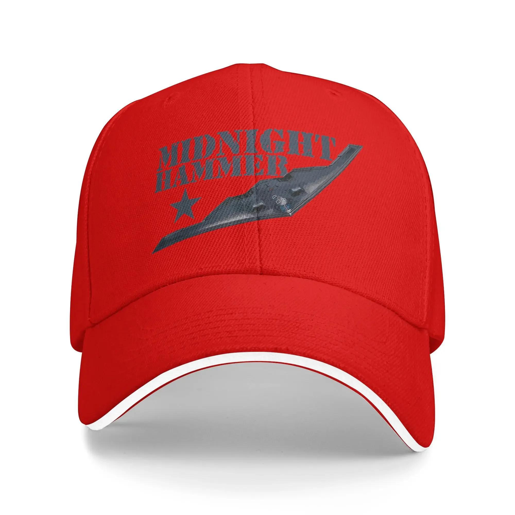 

B Stealth Jet Shirt Operation Midnight Hammer Baseball Cap Outdoor Gym Sun Trucker Hat Couple Women Fitted Baseball Caps One Size