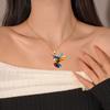 Rainbow Hummingbird Necklace Acrylic Colorful Bird Pendant Necklace Lightweight Fashion Necklace Jewelry Gift for Women Bird Lovers