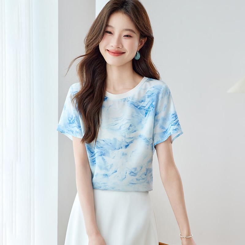 

Women s 16 Momme Silk Wave T-Shirt 42