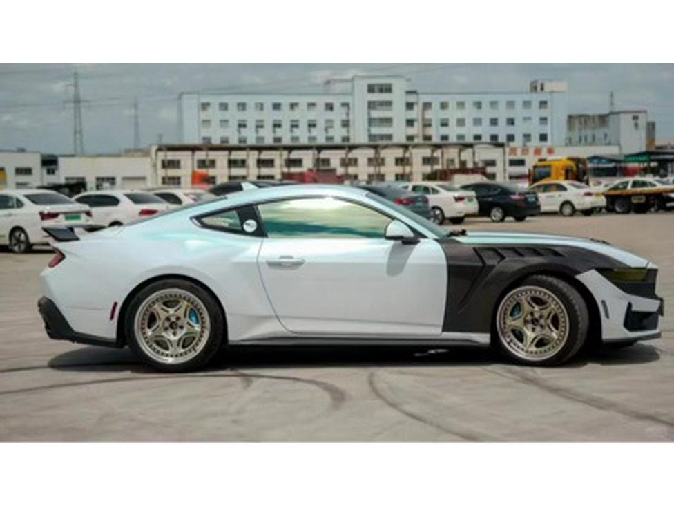 2024+ Ford Mustang GTD Style Carbon Fiber Side Skirt Fender Mudguard