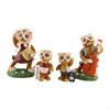 4er-Pack Eulenfamilien-Skulptur-Ornament, Nordic Style Ornament Handwerksständer, für Schreibtisch Tisch Arbeitszimmer