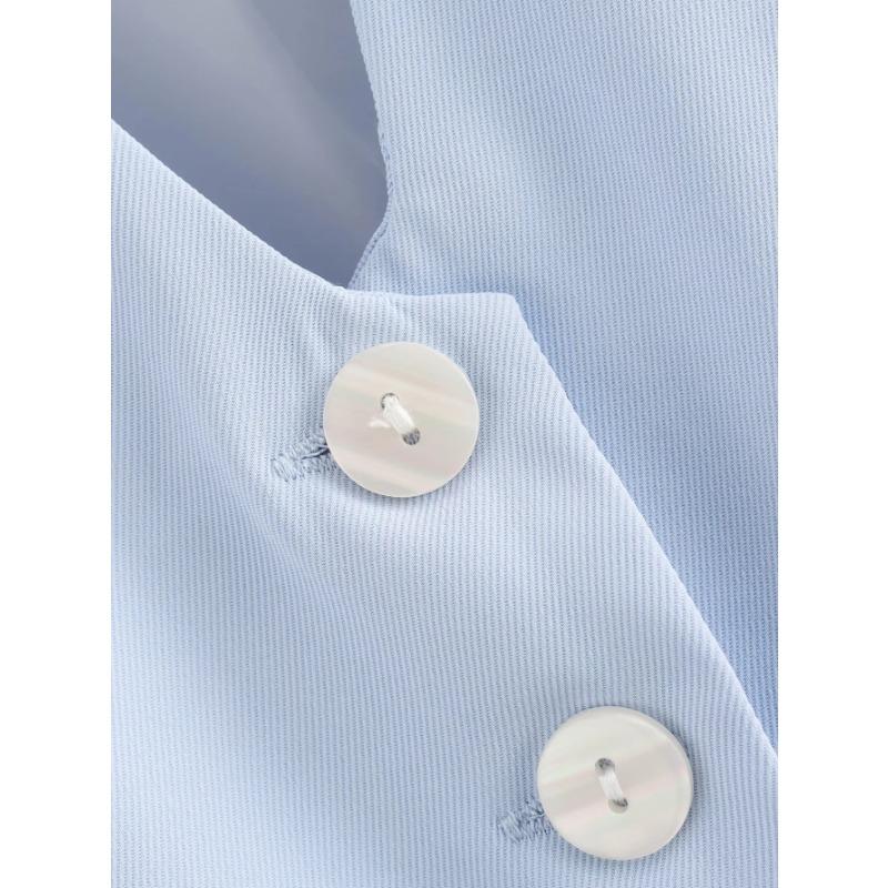 DAFIFY Women's Fashion Casual Spring Fall Solid Color Print Sleeveless V-Neck Sweaters