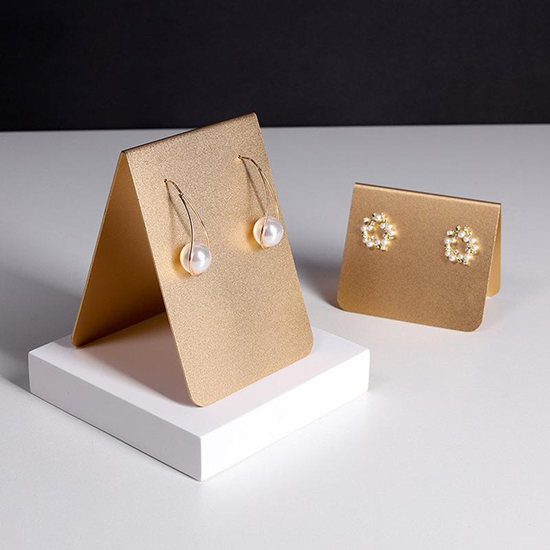 Metal Stud Dangle Earrings Display Rack T Bar Stand Jewelry Hanger Organizer Holder Eardrop Freestanding Shelf
