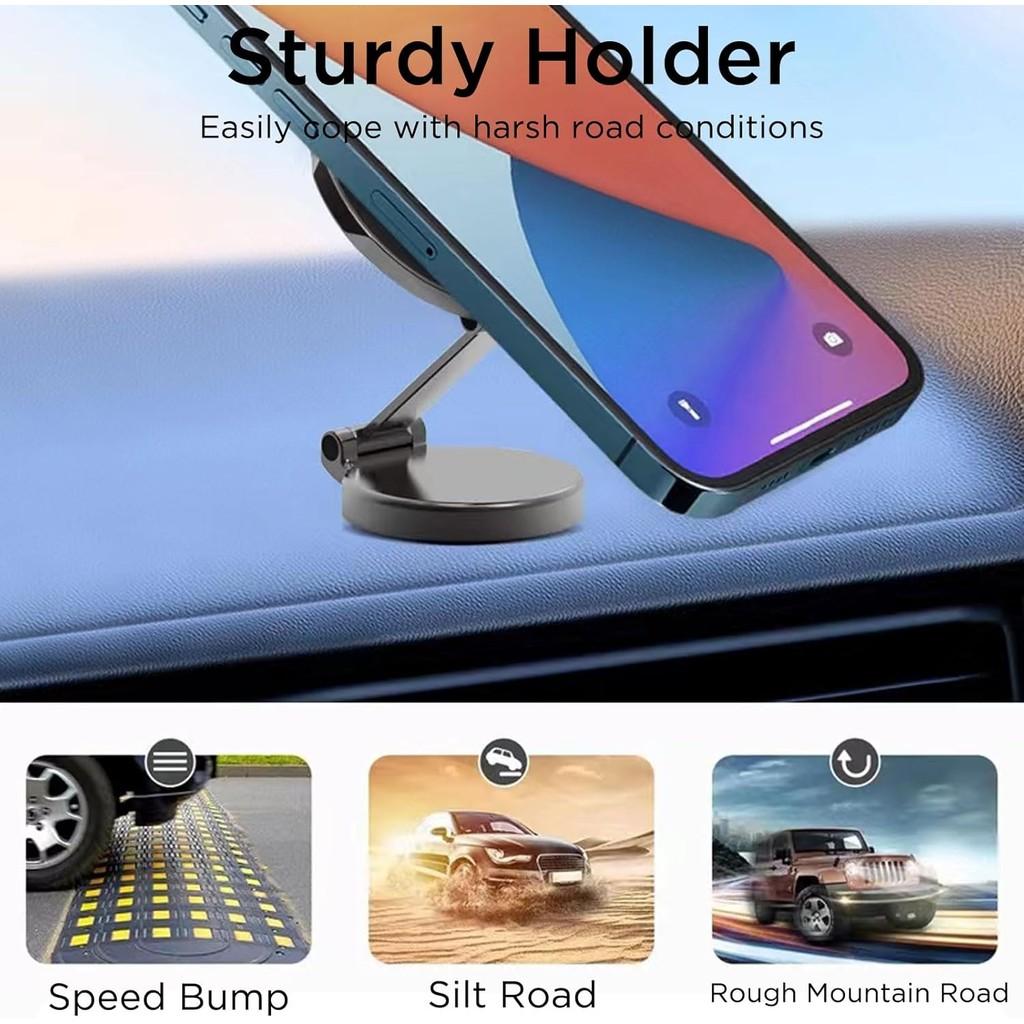 Universal Magnetic Phone Mount Car Dashboard Stand iPhone Android Compatible