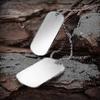 Army Style Double Dog Tag Pendant Mens Necklace, Biker 70cm Ball Chain-Yvan