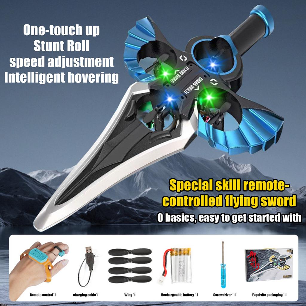 Remote-controlled Flying Machine, Flying Sword Flying Machine, Gesture Control, 360° Flip Effect With Lighting, Suitable For Beginners And Adults.