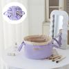 1PC Drawstring Waterproof Bucket Large Capacity Cosmetic Fashionable Makeup Fashionable Bag Portable Organizer High-End 30x17cm