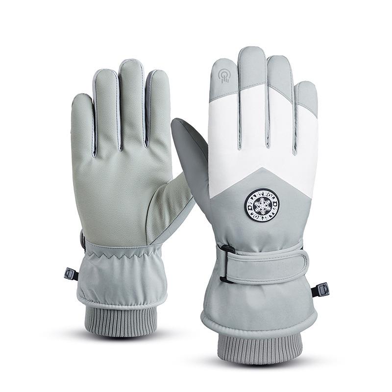 

Unisex Waterproof Winter Ski & Cycling Gloves - Thickened, Cotton, Warm Five-Finger Gloves for Outdoor Snow Activities