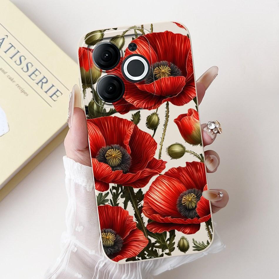 For Itel A80 Beautiful Bow Rose Painting Phone Case For Itel A80 A671L A671LC Shockproof Soft Silicone Cases