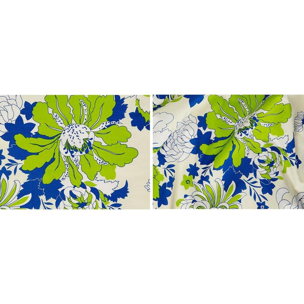 Floral Breeze 144 TC 100% Cotton Double Bedsheet with 2 Pillow Covers, Green , 144 - 200 tc