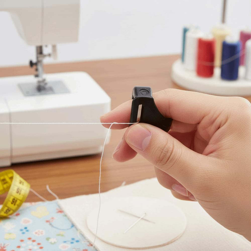 12PCS Plastic Thimble Thread Cutter Ring Sharp cutter Finger Ring cutter Hand Sewing