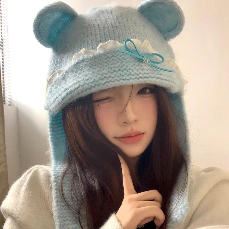 Cute Bear Ear Winter Knitted Hat