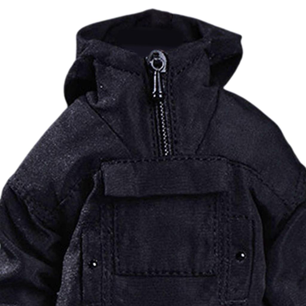 1/12 Male Action Figure Hoodies Long Sleeve Pullover Sweatshirt for 6'' Figures BJD Doll Body