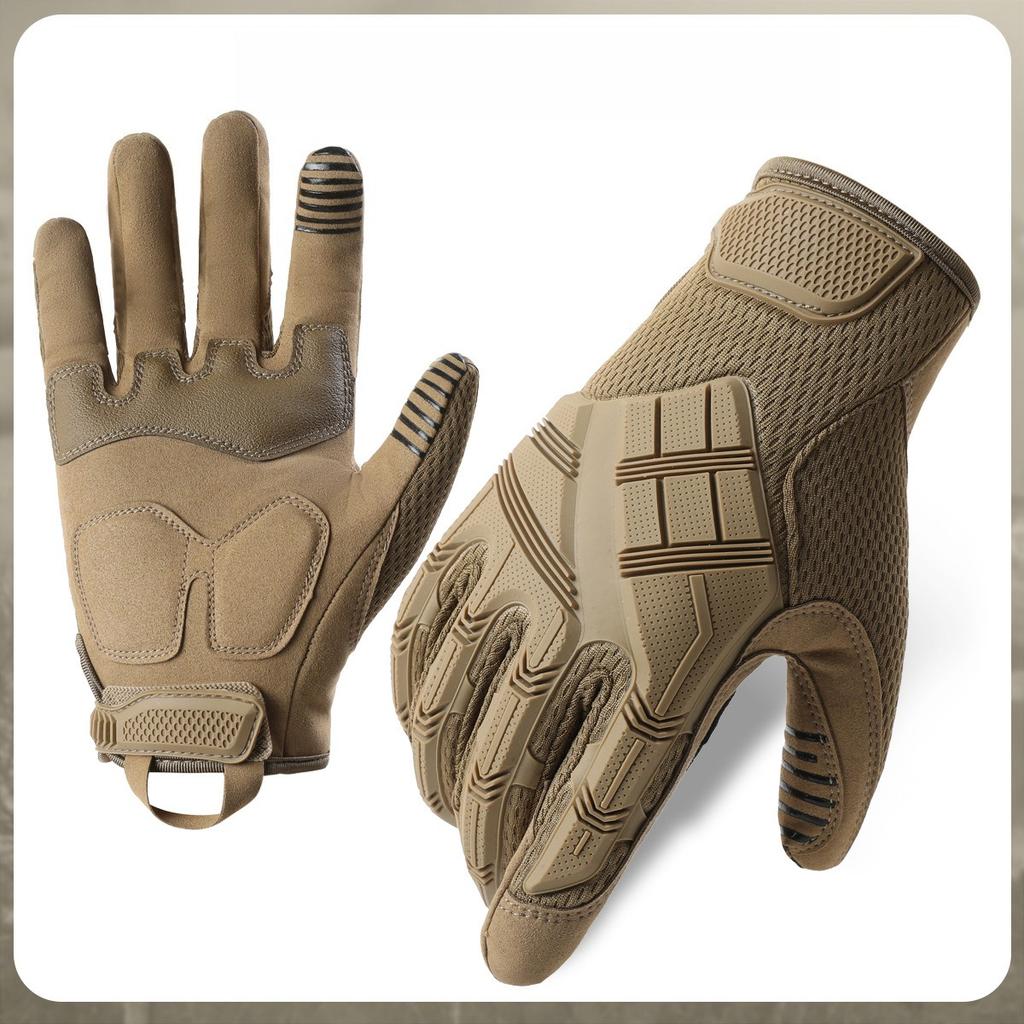 Full finger tactical gloves for men's touch screen protection anti slip wear-resistant outdoor cycling sports tactical gloves