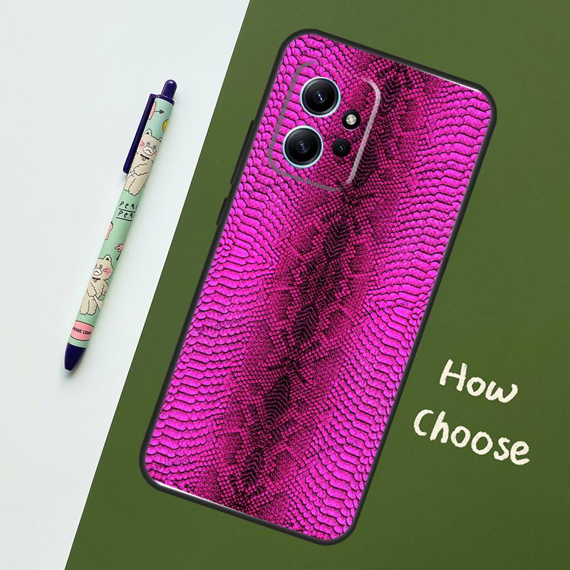 Snake Skin Print Case For Xiaomi Redmi Note 13 11 10 12 14 15 Pro Plus Cover For Redmi 15 14C 10C 13C 12C 15C
