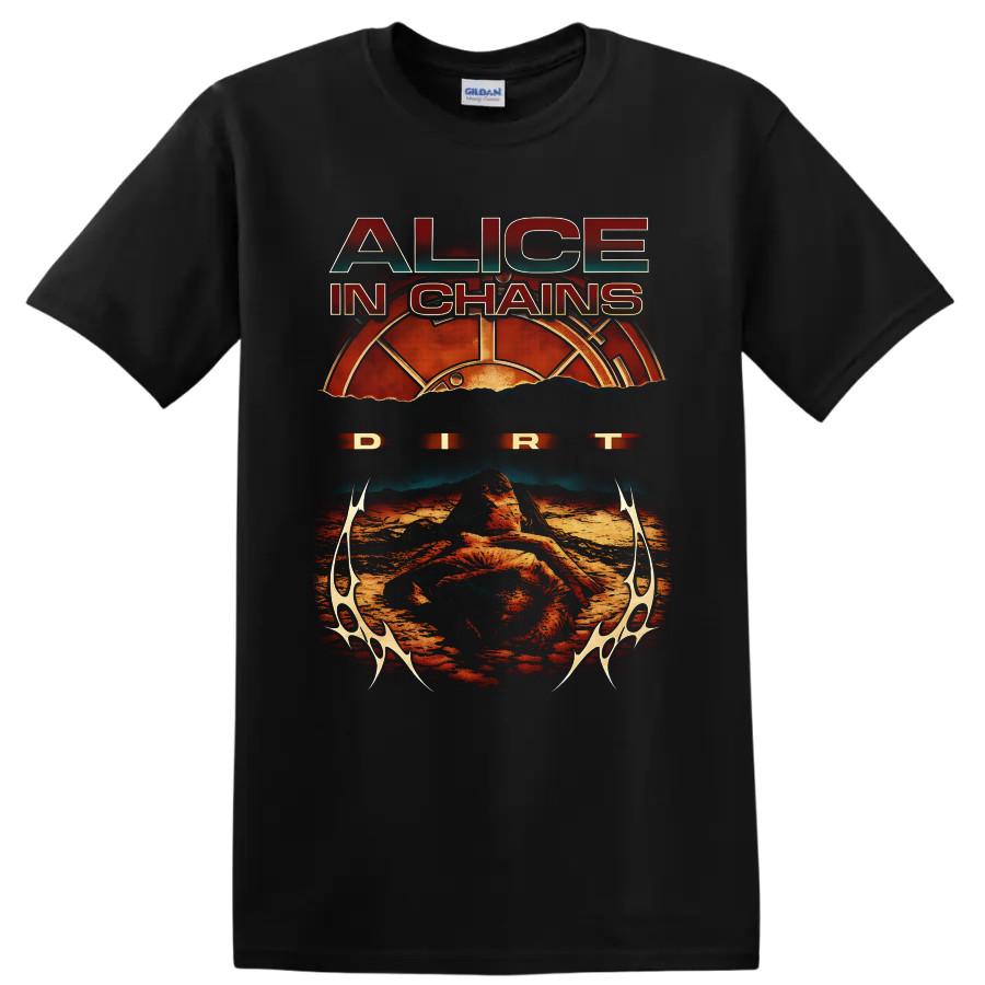Alice in Chains Dirt Albumkonst T-shirt Grunge Rockband Grafisk T-shirt Fan