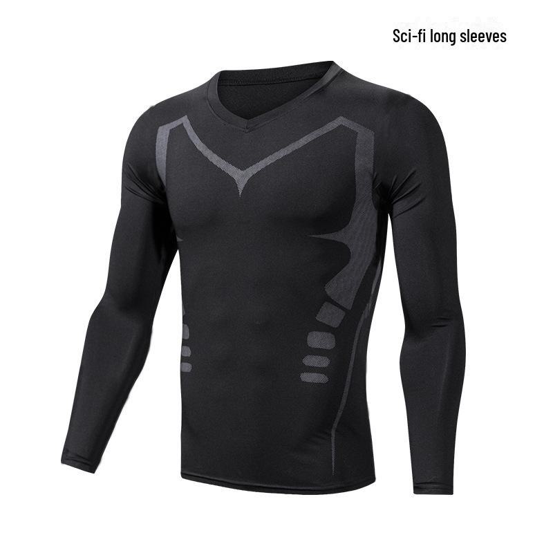 Men's Quick-Dry Short-Sleeve Sports T-Shirt - Breathable, Elastic, Ideal for Summer Training and Running