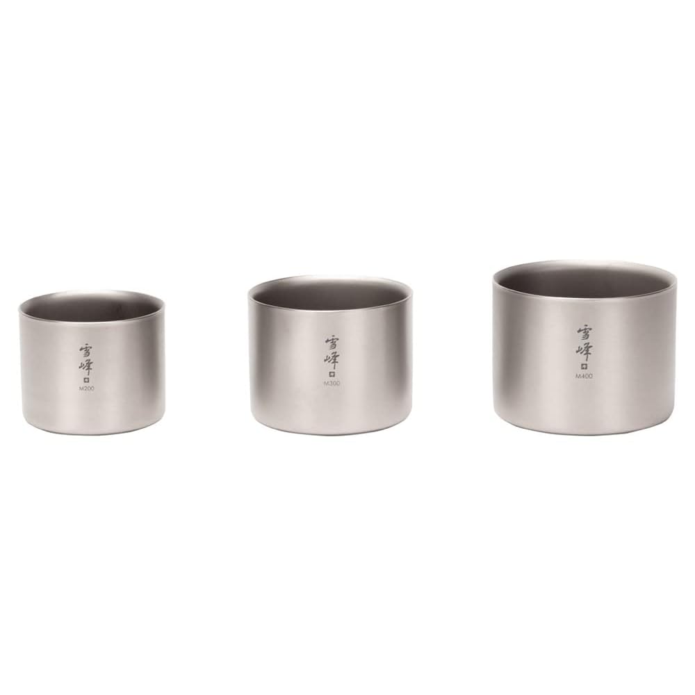 Snow Peak Stacking Mug, Yukimine Series, 200ml, Titanium, Double-Walled, M200 TW-128