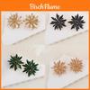 Snowflake Earring Set With Diamond Accents For Womens Fashion Accessory