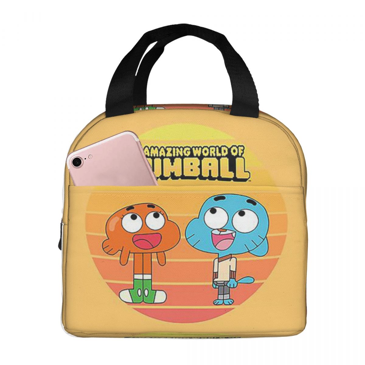 The Amazing World Of Gumball Gumball And Darwin Insulated Lunch Bag for Women Kids Portable Food Boxes Thermal Lunch Box Tote One Size