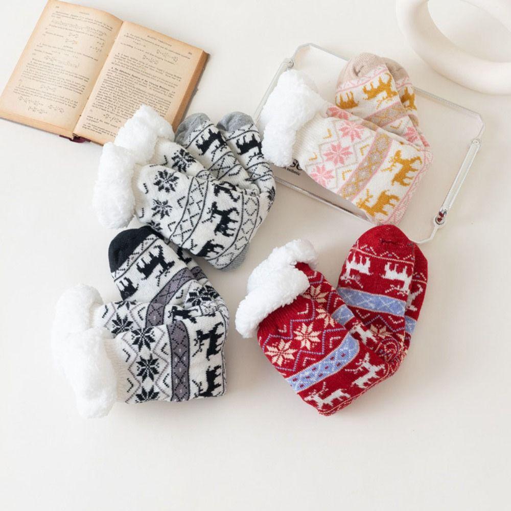 Warm Thermal Lining Non-Slip Floor Socks Anti-Slip Grip Thermal Winter Socks Winter Season