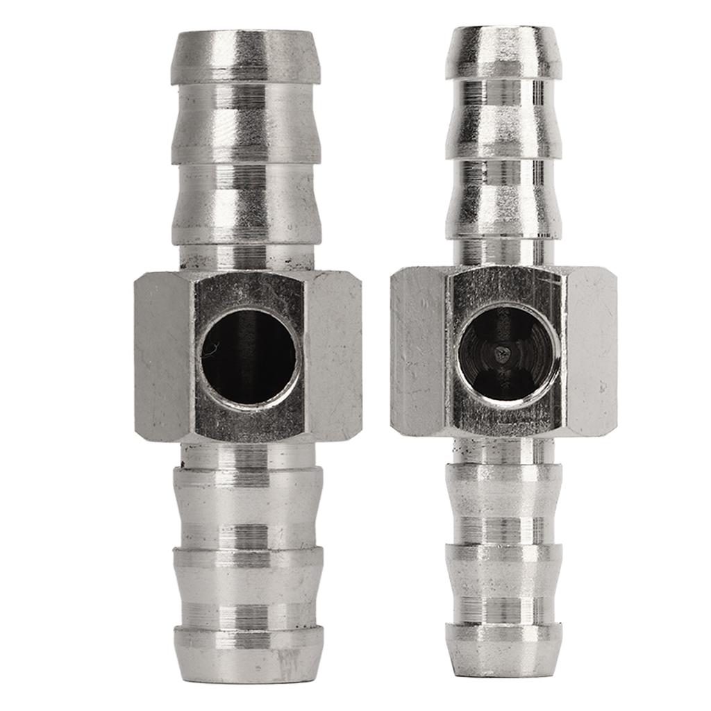Fuel Pressure T Fitting Adapter T Fitting Adapter 304 Stainless Steel Rubber High Performance For Fuel Pressure Gauge Or Sensor Fuel System 2
