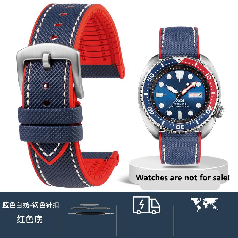 20mm 21mm 22mm 23mm 24mm Unisex Hochwertiges Nylon-Gummi-Unterband Wasserdichtes Uhrenarmband für jede Uhrenmarke Herrenarmband