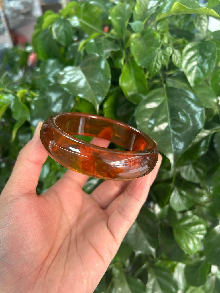 Two-Tone Coffee & Amber Yellow Minimalist Retro Bracelet