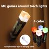 MC Game Torch Light Brownstone LED Night Light USB Rechargeable Bedroom Decoration Table Lamp Gifts Lamp for Kids Bedside Lamp