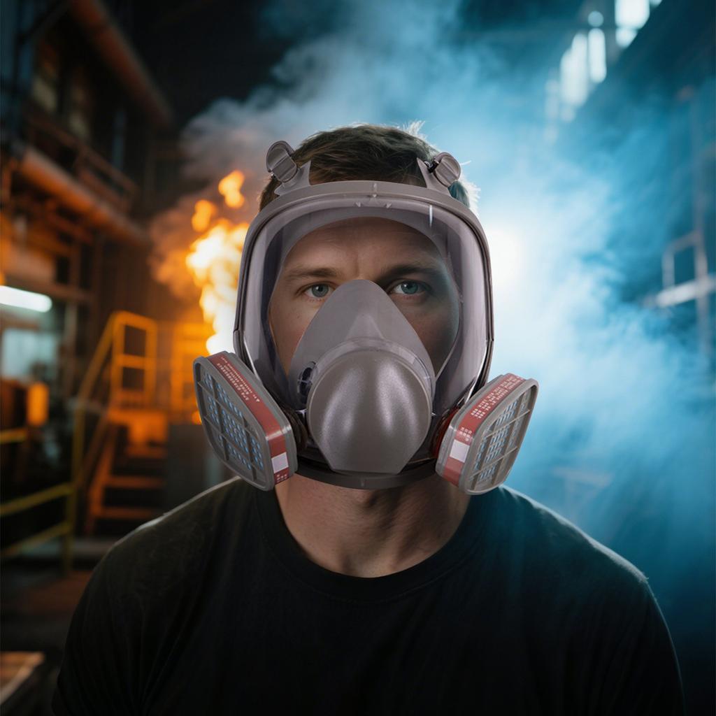 Gas Mask Spray Paint Chemical Pesticides Antigas Large Mask Wide Field Of View Dusts Protections Gas Mask