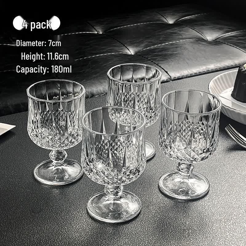 Elegant Embossed French Romantic Brandy & Wine Glass