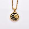 Stainless Steel 12 Constellation Pendant Necklace for Women Gold Zodiac Sign Charm Astrology Metal Jewelry Birthday Gift