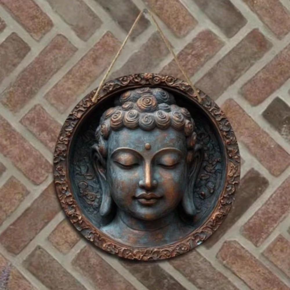 Будда Металлический Настенный Арт 2D Принт Духовный Медитативный Декор 40x30cm