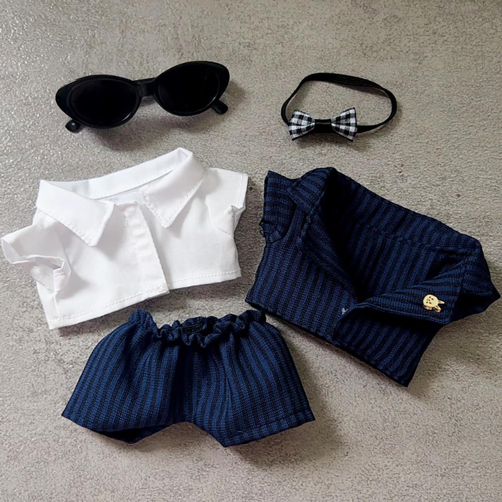 For 17cm Labubu Doll Clothes Fashion Clothes Suits Doll Clothes Color Match Sun Glasses Dolls Accessories Cute Decoration Little Clothes
