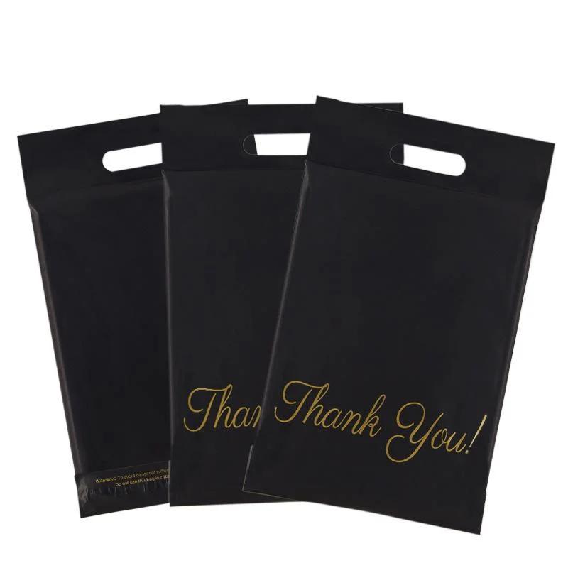 10Pcs Standard Thank You Adhesive Envelopes Bags Black White Pink Underwear Dress Leggings Gifts Shipping Portable Pouches