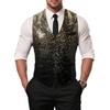Gradually Change Color Sequins Men'S Suit Vest Bartender Gig Vest