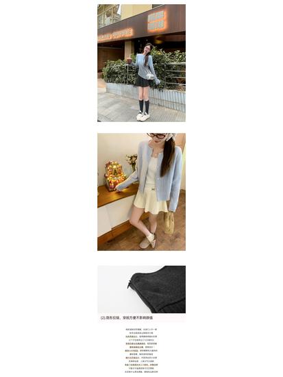 Women's A-line High Waist Pleated Woolen Skirt - Spring/Autumn 2025 College Style