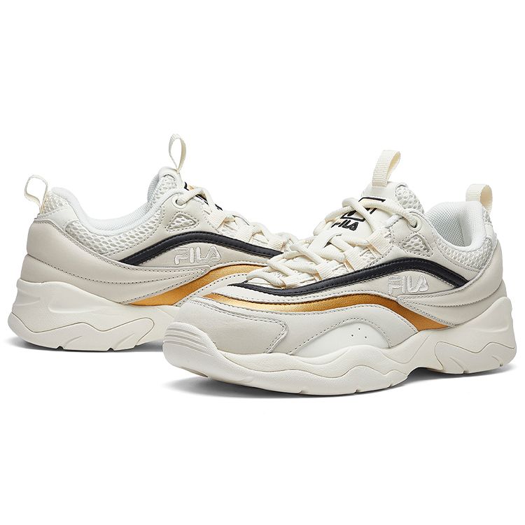 Fila Women's Ray VNTG Low Running Shoes White Gold F12W011104FWD