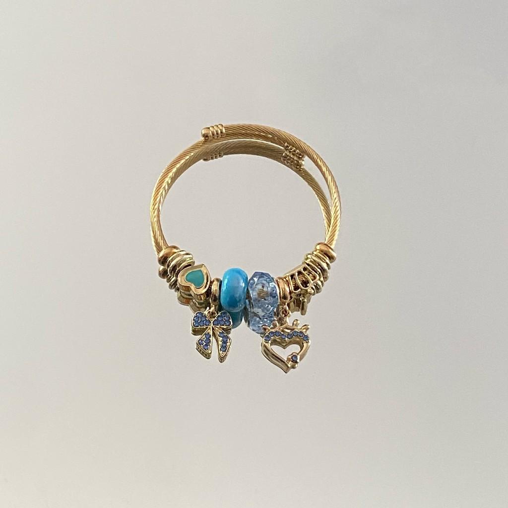 Modisches Herz-Charms-Armband mit verstellbarem Wasserfall-Stil zum Verschenken