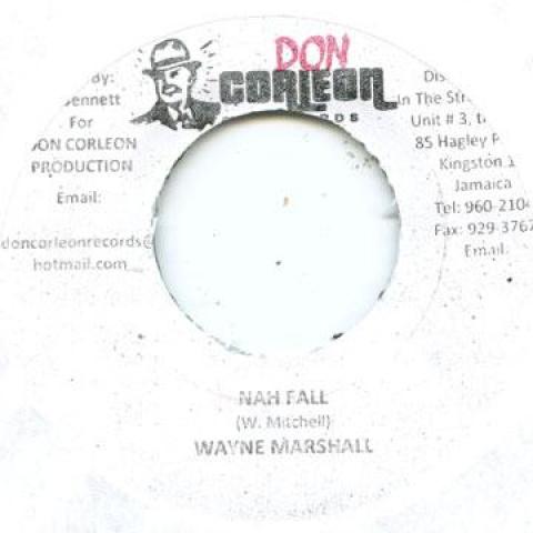 

7-дюймовая пластинка WAYNE MARSHALL - Nah Fall Don Corleon 2010 Ямайка Регги, Ска и Даб