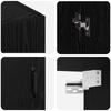 Wall Mounted Wall Cabinet Black Oak Effect 69.5 X 34 X 90 Cm