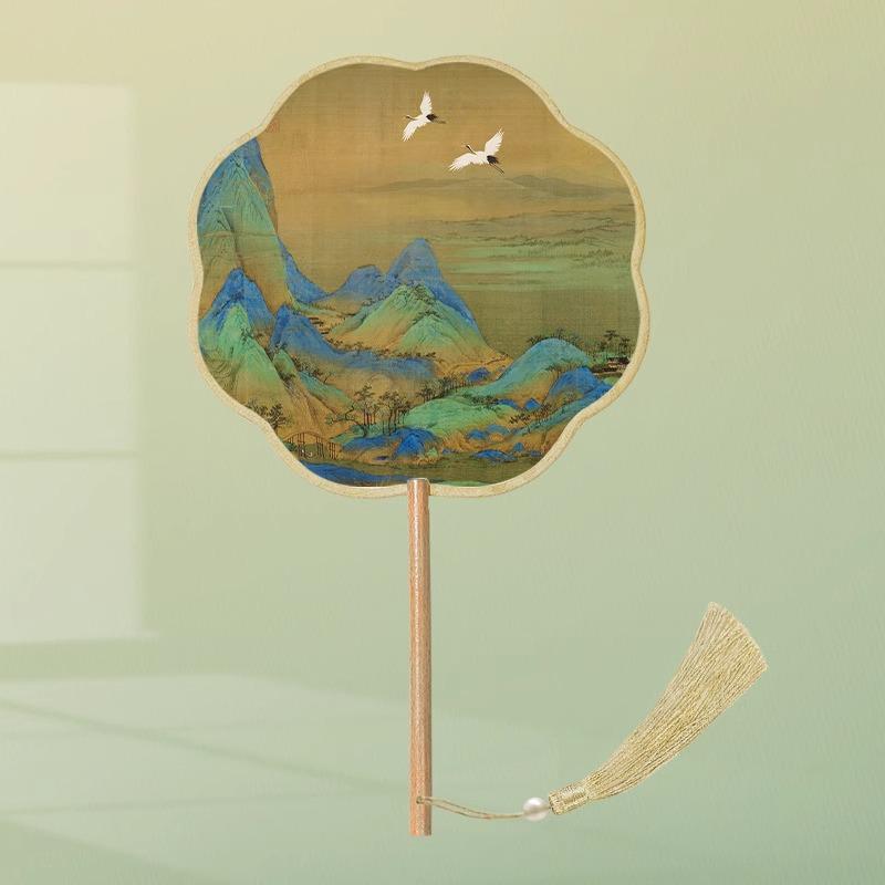 

Double-Sided Embroidered Round Fan - Traditional Chinese Style for Dance and Hanfu