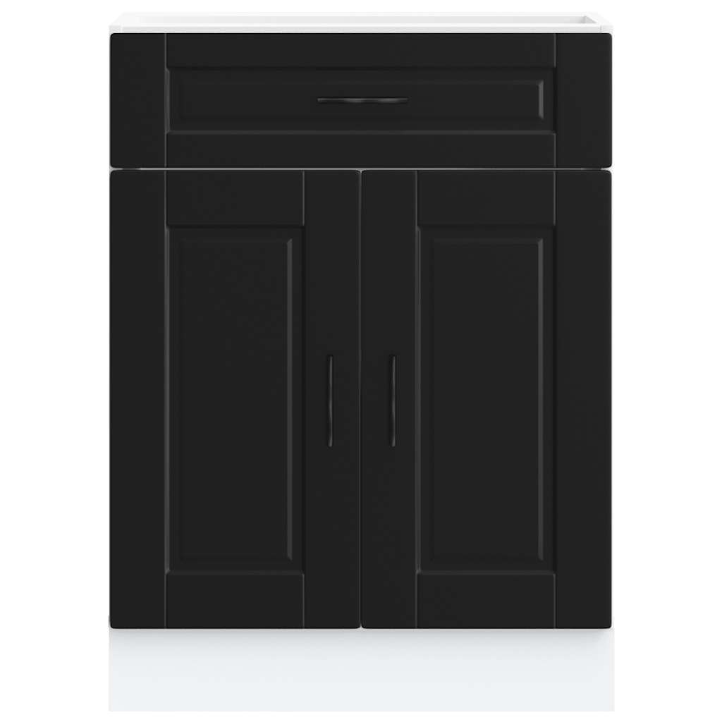 Vidaxl Base Kitchen Cabinet, Porto, Black, Wood-based Material