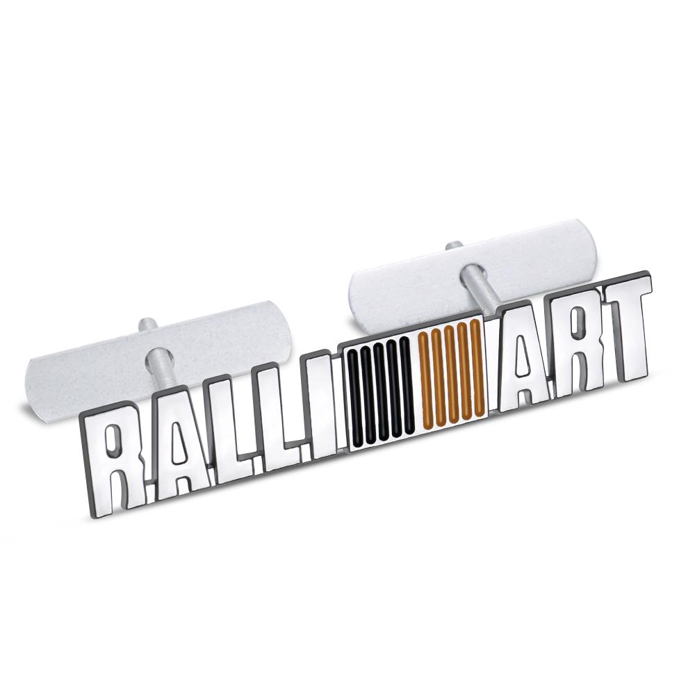 Car Front Grille Emblem Side Badge For Mitsubishi RALLIART Lancer Outlander L200 ASX Pajero Eclipse Galant Sticker Accessories