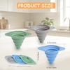 Kitchen Funnel Set 3 Pack, Collapsible Silicone Funnel for Kitchen Use, Small Funnels for Filling Bottle, Transfer Liquid, Oil and Powder, Food Grade