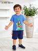 AostaBetty Boys' Short-Sleeve Summer Print Set European Style Children's Clothing