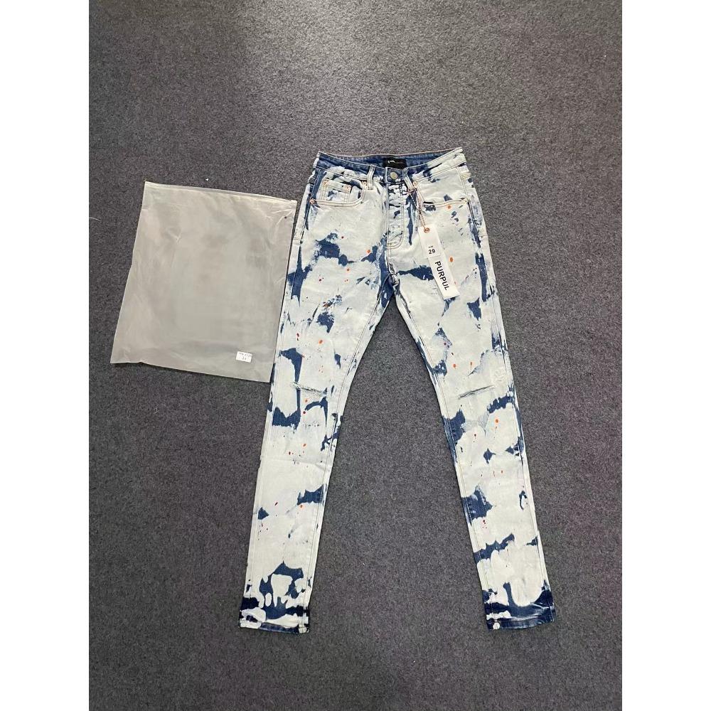 

ZYLLO Новые джинсы мужские модные американская уличная одежда ретро варка синие белые с дырками заниженная талия эластичные узкие джинсы 40