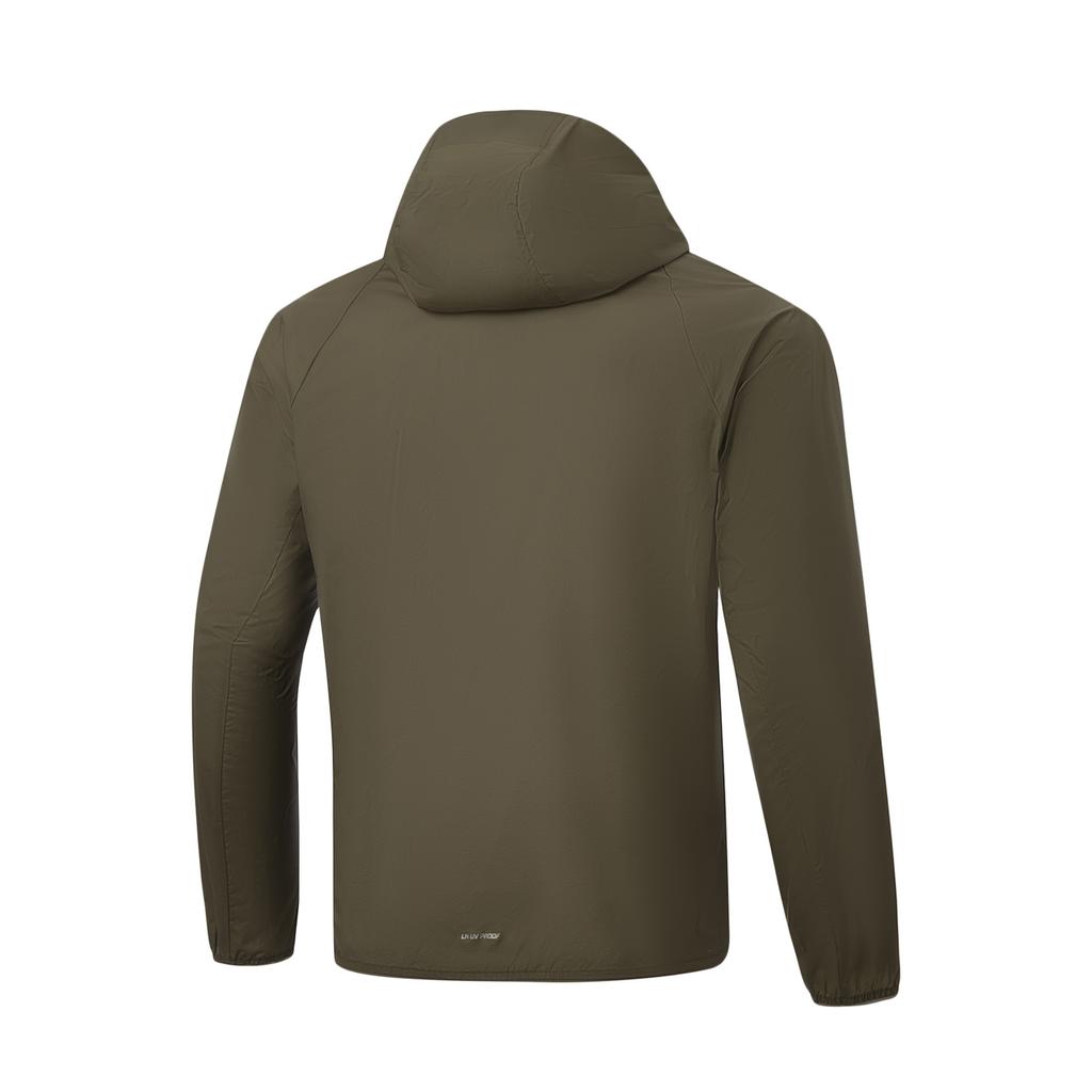 Li-Ning Fitness Series Zipper Solid Color Hooded Versatile Sports Jacket Men Jacket AFDW725-11